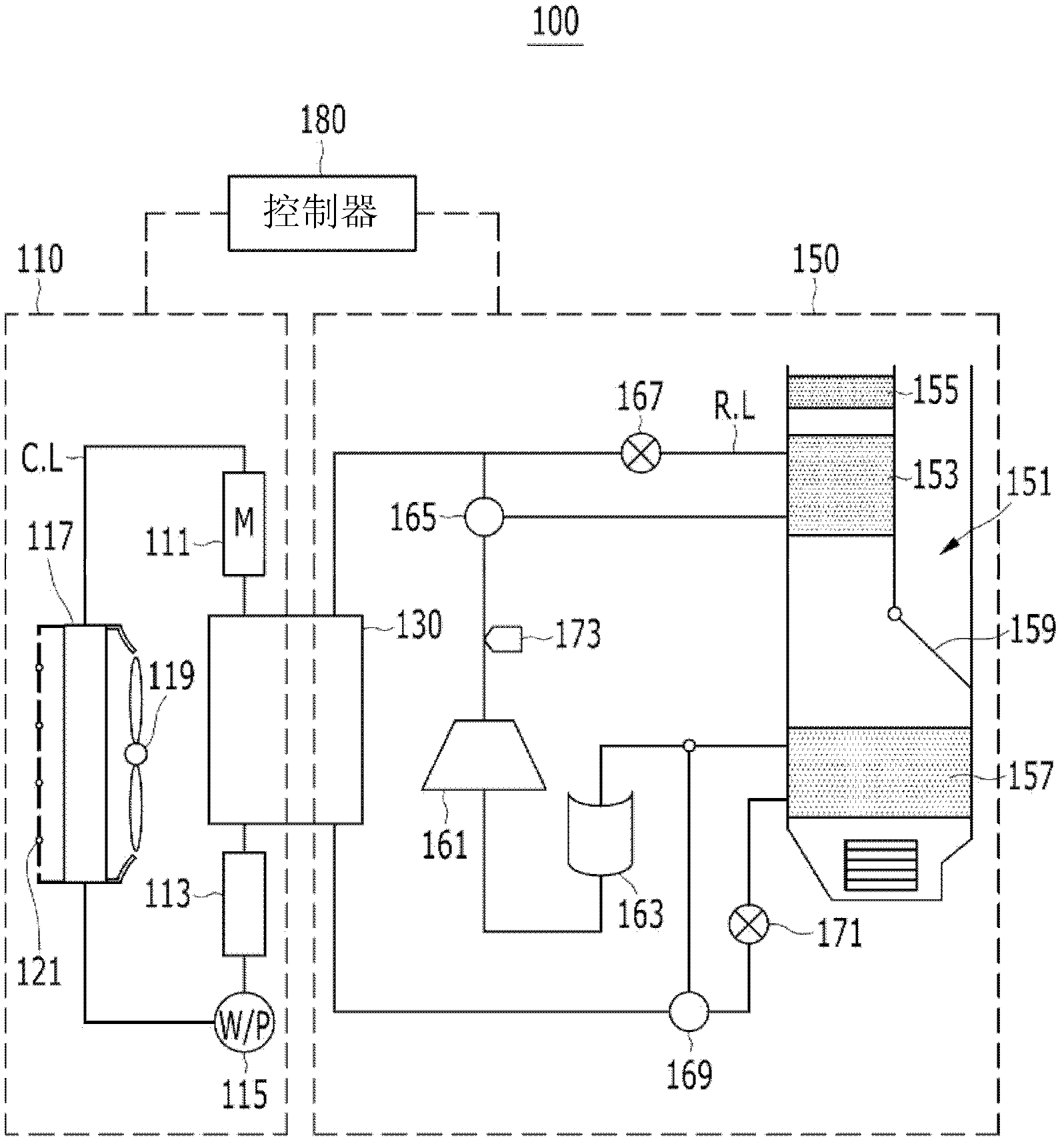 Heat pump system for vehicle