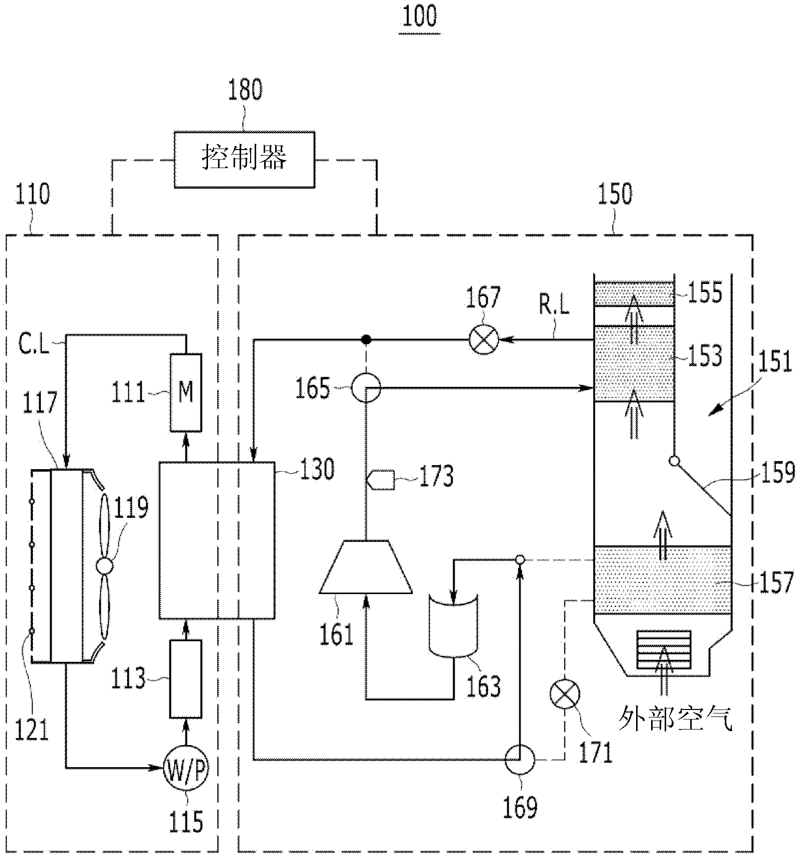 Heat pump system for vehicle