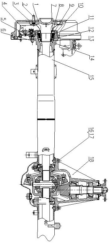 Drive axle based on half-shaft bearing novel installation system