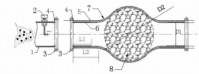 Mixed unit of foam metal ball pipe assembly