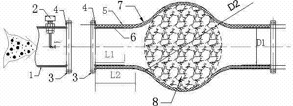 Mixed unit of foam metal ball pipe assembly