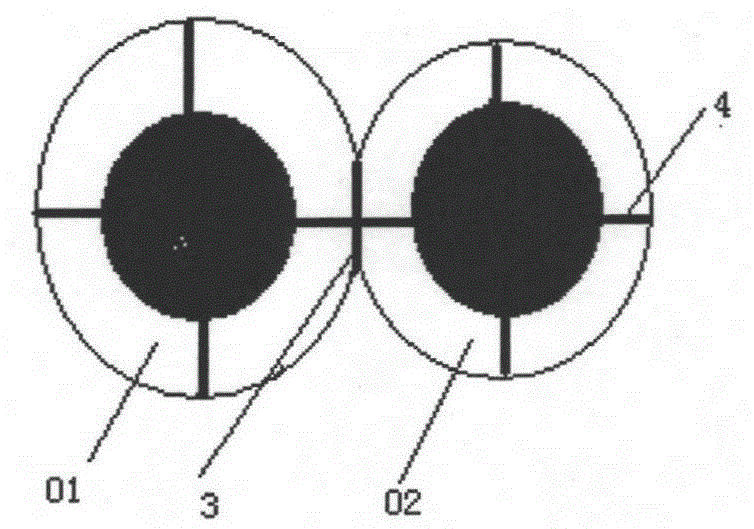 A two-component abnormity hollow high moisture absorption curling composite fiber and a preparation method thereof