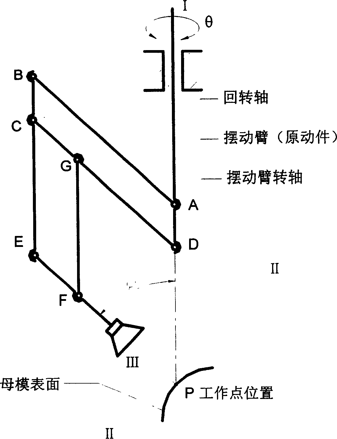 Gesture regulating wrist mechanism of robot decoupled with position mechanism movement