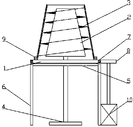 Concrete mixer tank and mixing blade assembly welding tooling and welding process