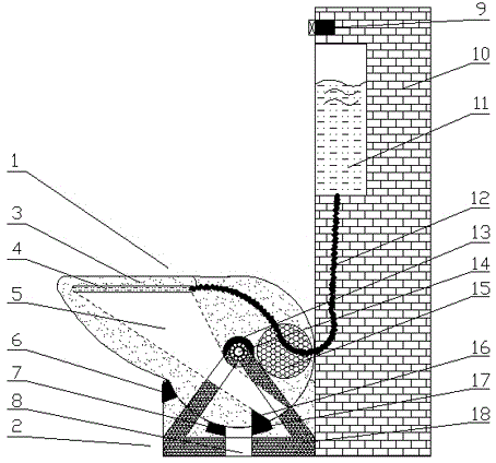 Full-automatic turnover folding energy-saving toilet bowl