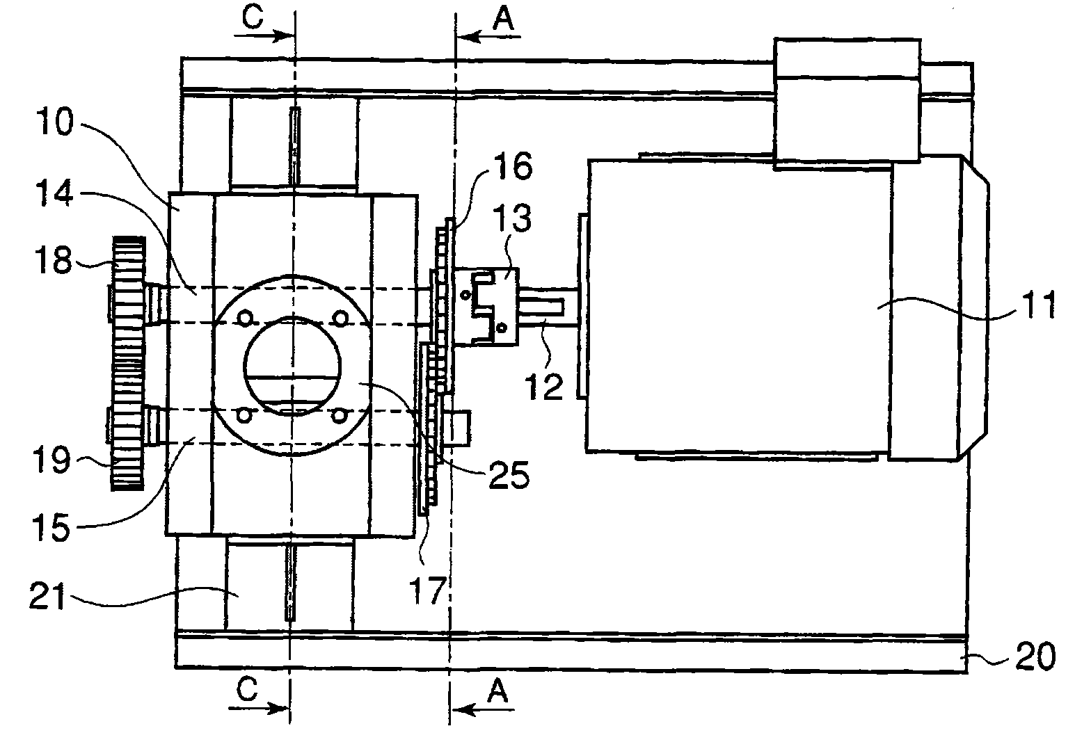 Drive transmission mechanism between two or more rotary shafts and oil-free fluid machine equipped with the mechanism