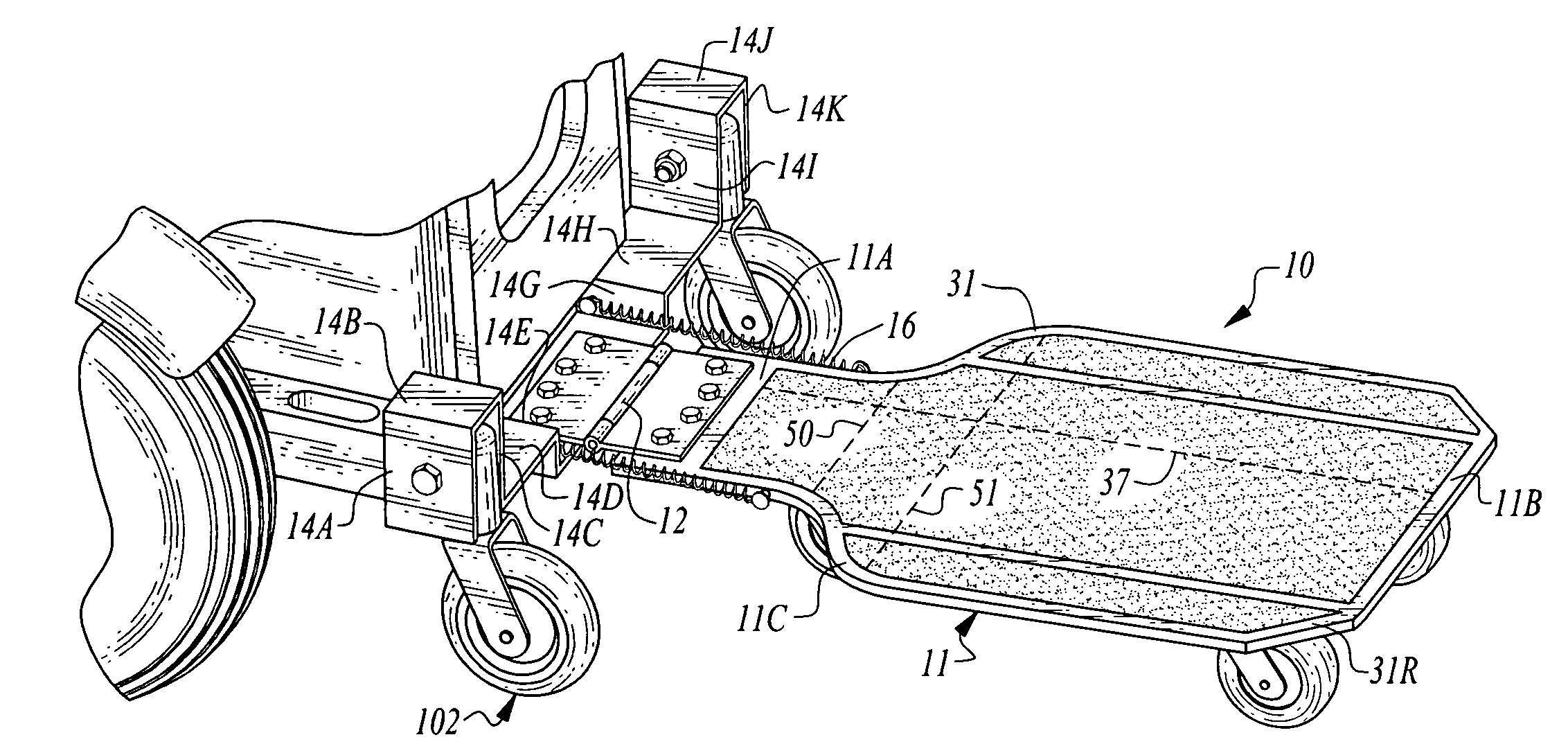 Personal standing platform for motorized wheel chair