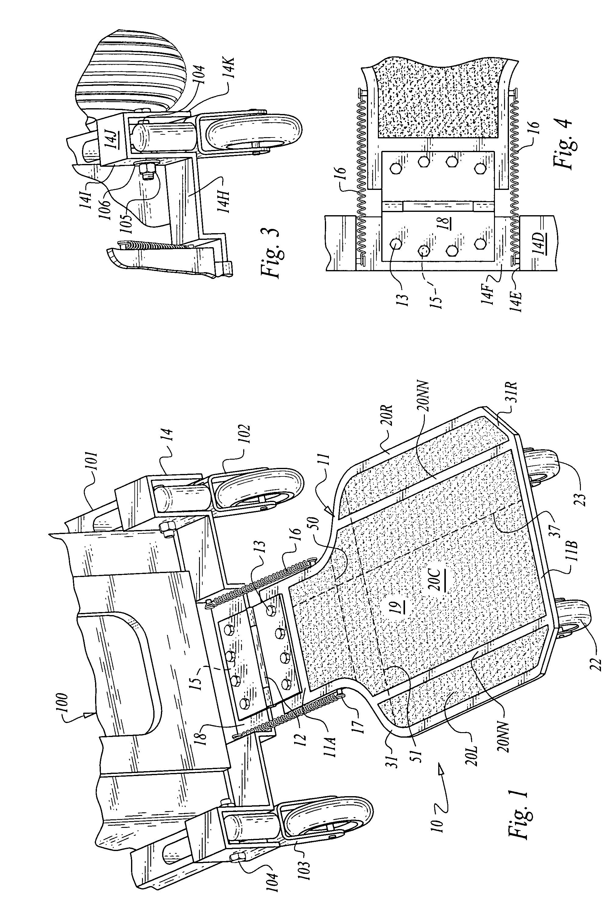 Personal standing platform for motorized wheel chair