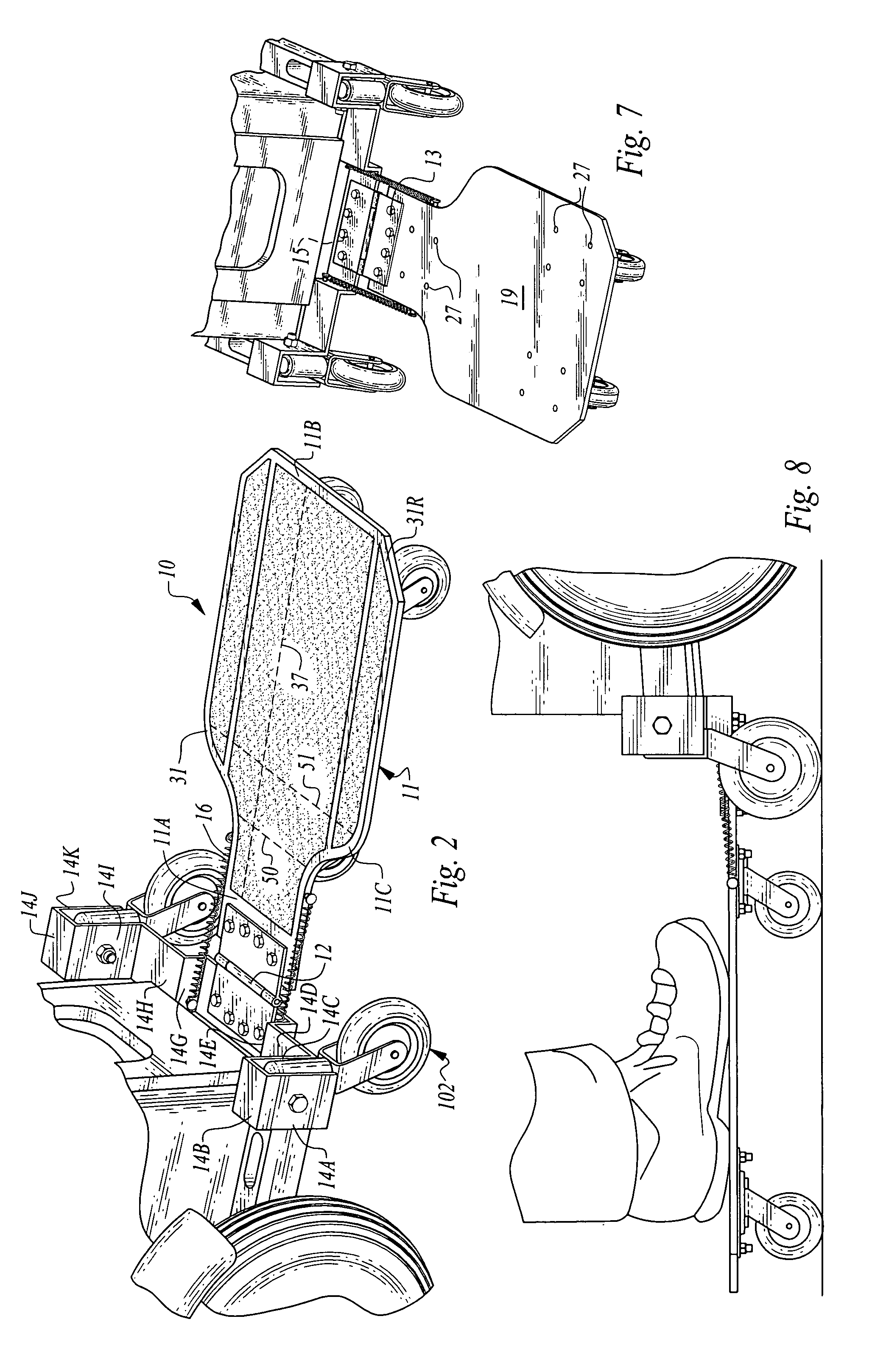 Personal standing platform for motorized wheel chair