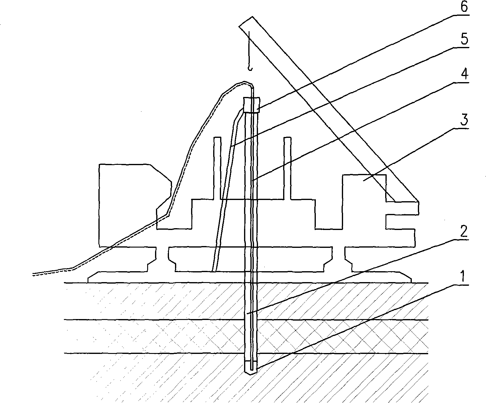 Prefabricated hollow pile sinking method