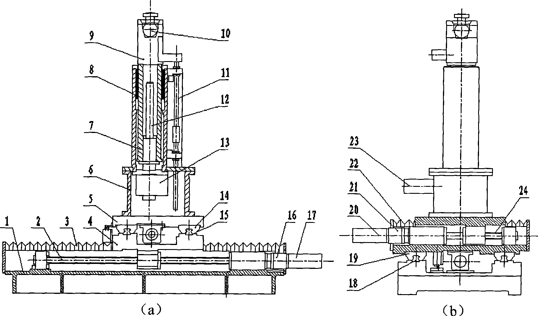 Globular hinge type three-coordinate flexible attitude-adjusting unit