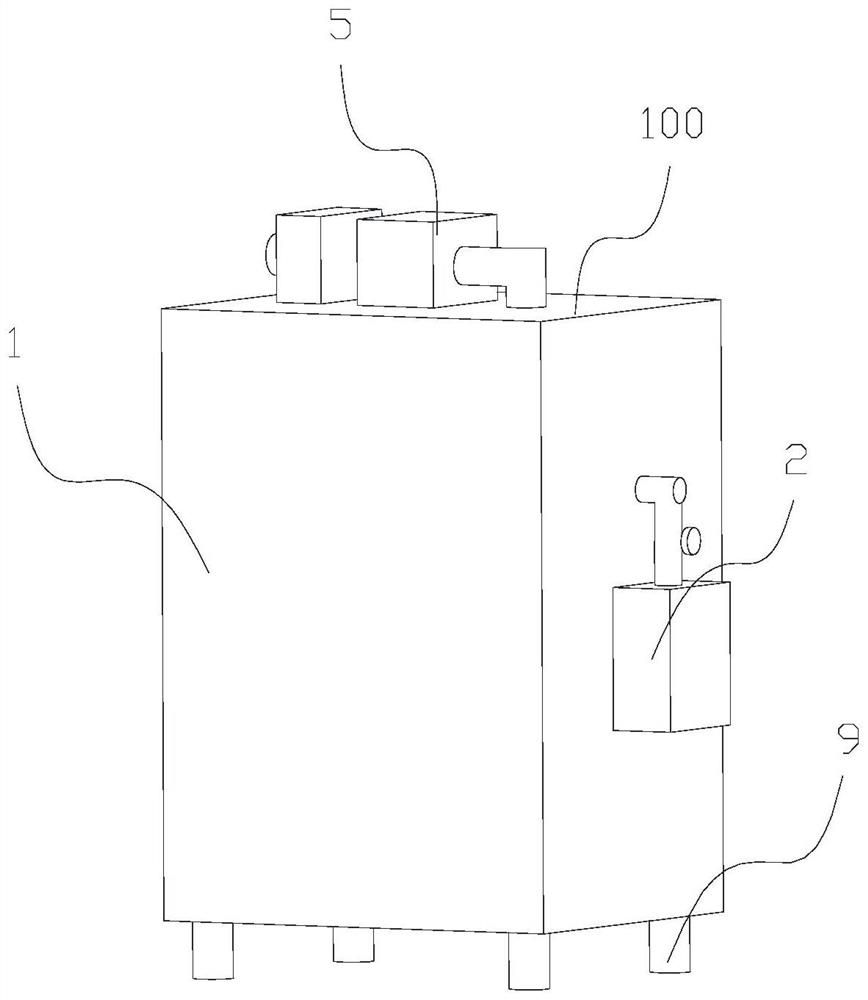 Disinfecting and drying device of utensil disinfection box for biological experiment and use method of disinfecting and drying device