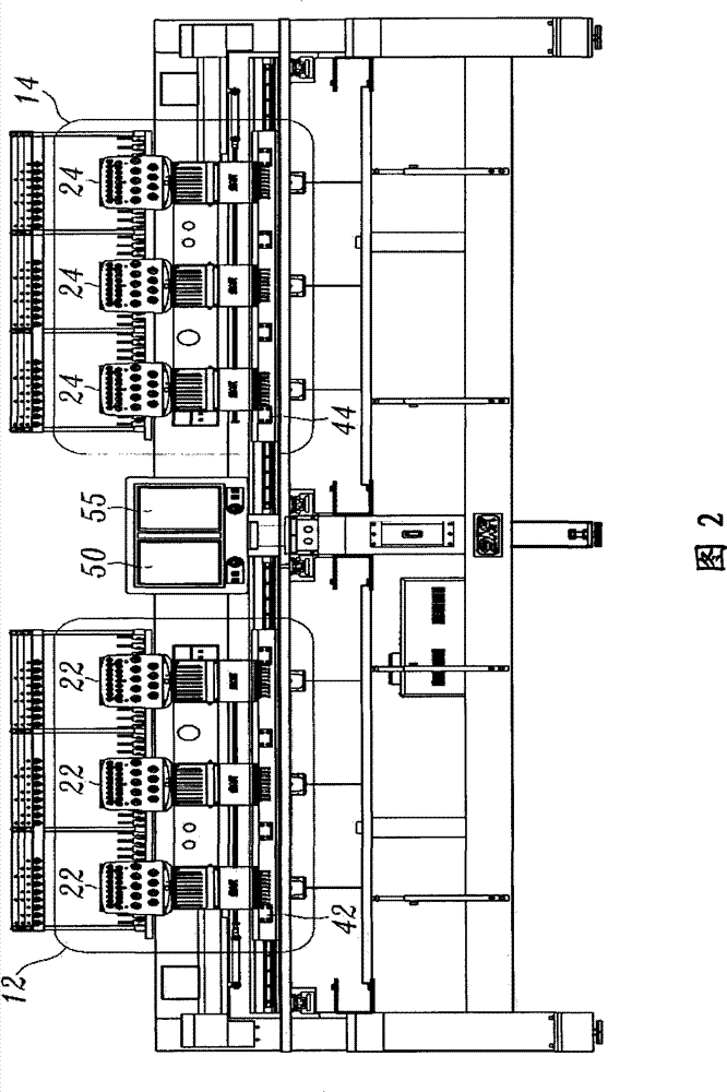 Double embroidery machine same operation device and method thereof