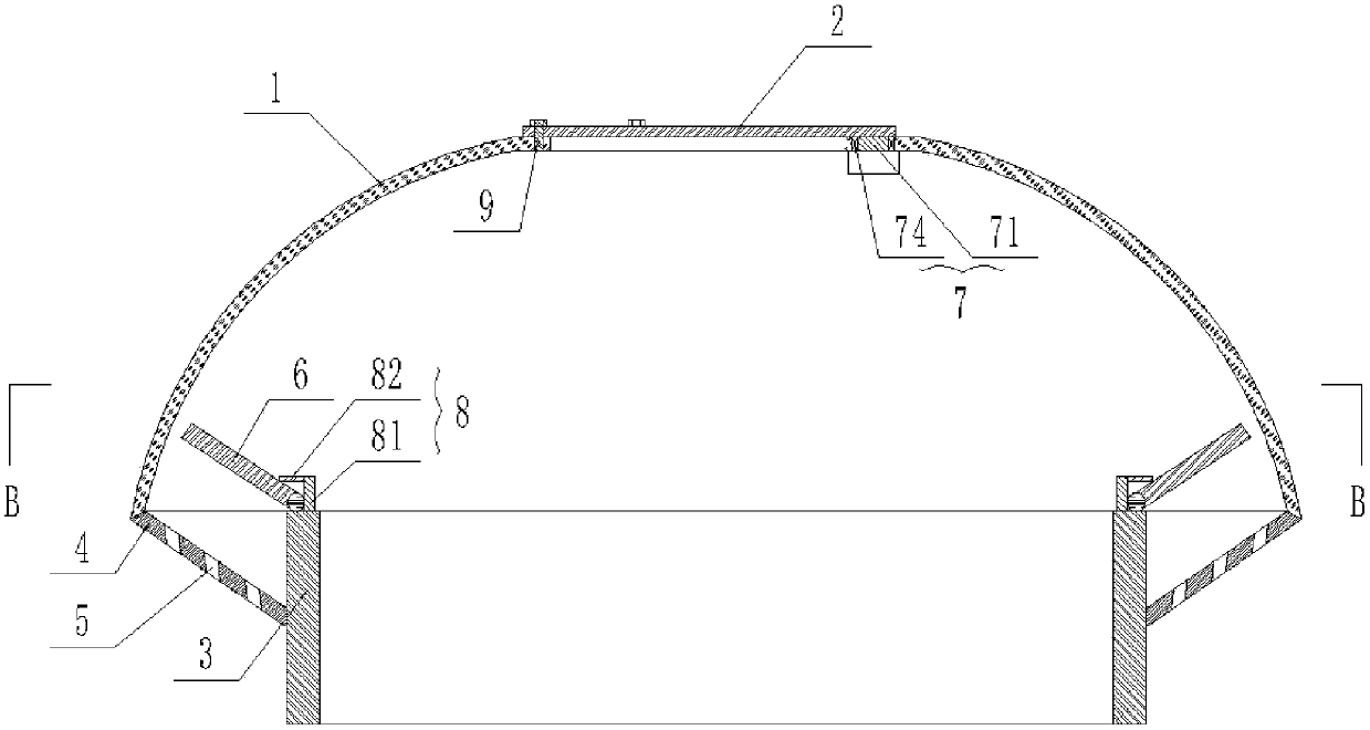 Integral high-temperature resistant sealing wave-transparent antenna cover