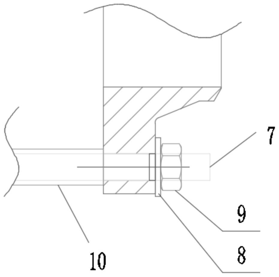 High-efficiency welding method for large perforated flange and thick-wall pipe