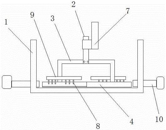 Integral device for paving and pressing graphite raw material and extracting graphite single crystal