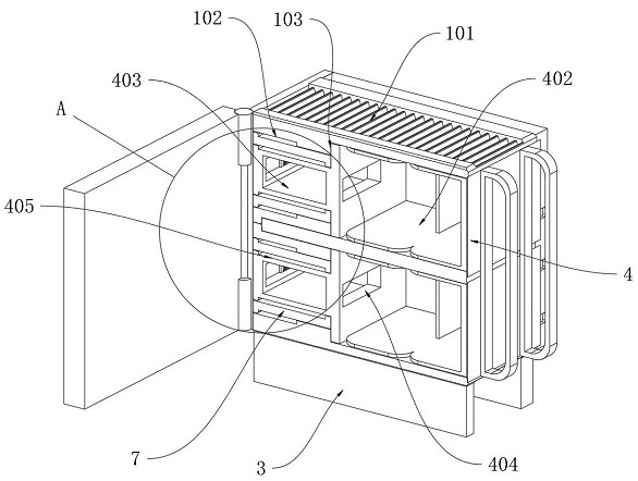 A dust-proof and heat-dissipating power distribution cabinet with an extension mechanism for electric power