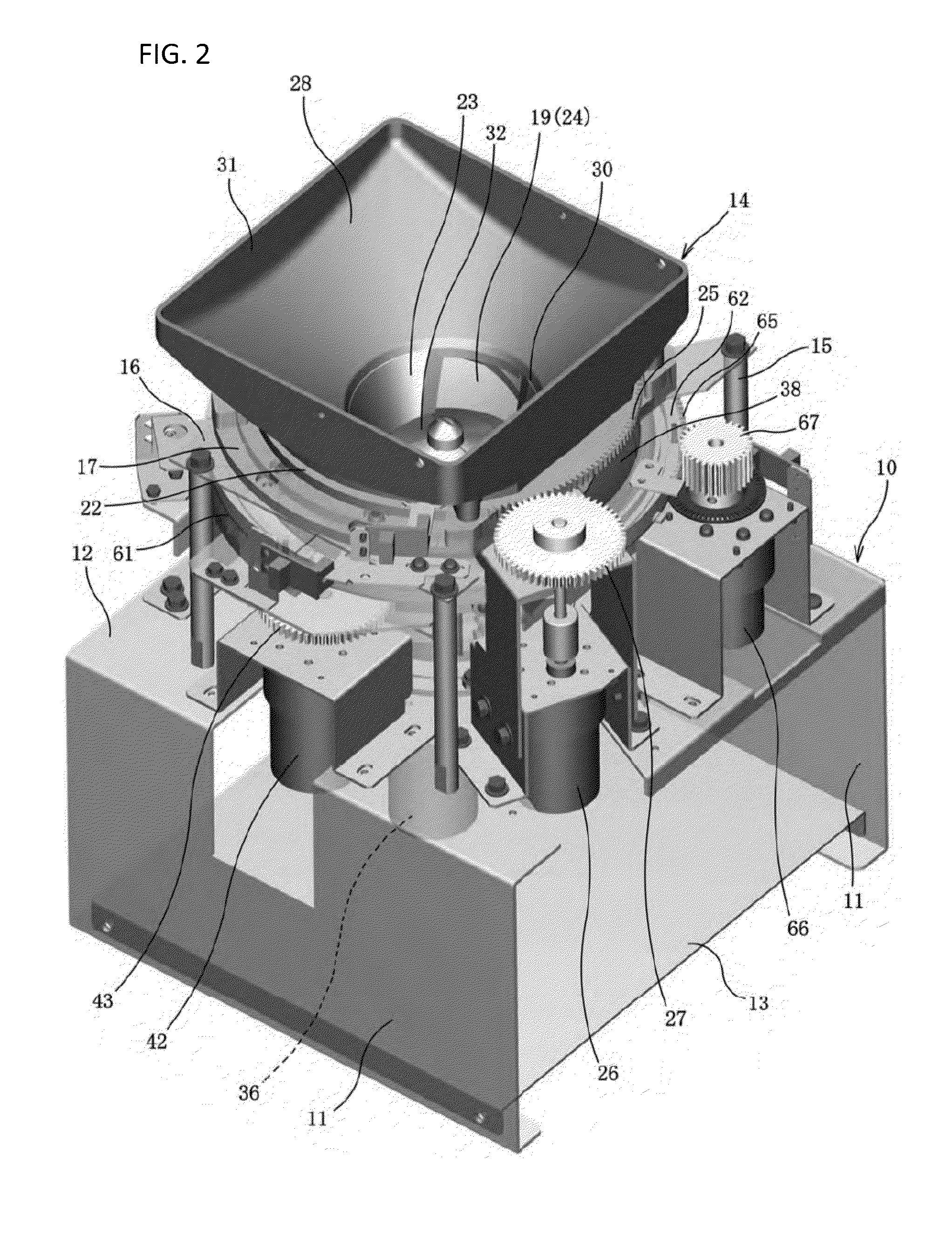 Medicine feeding device, and medicine counting device