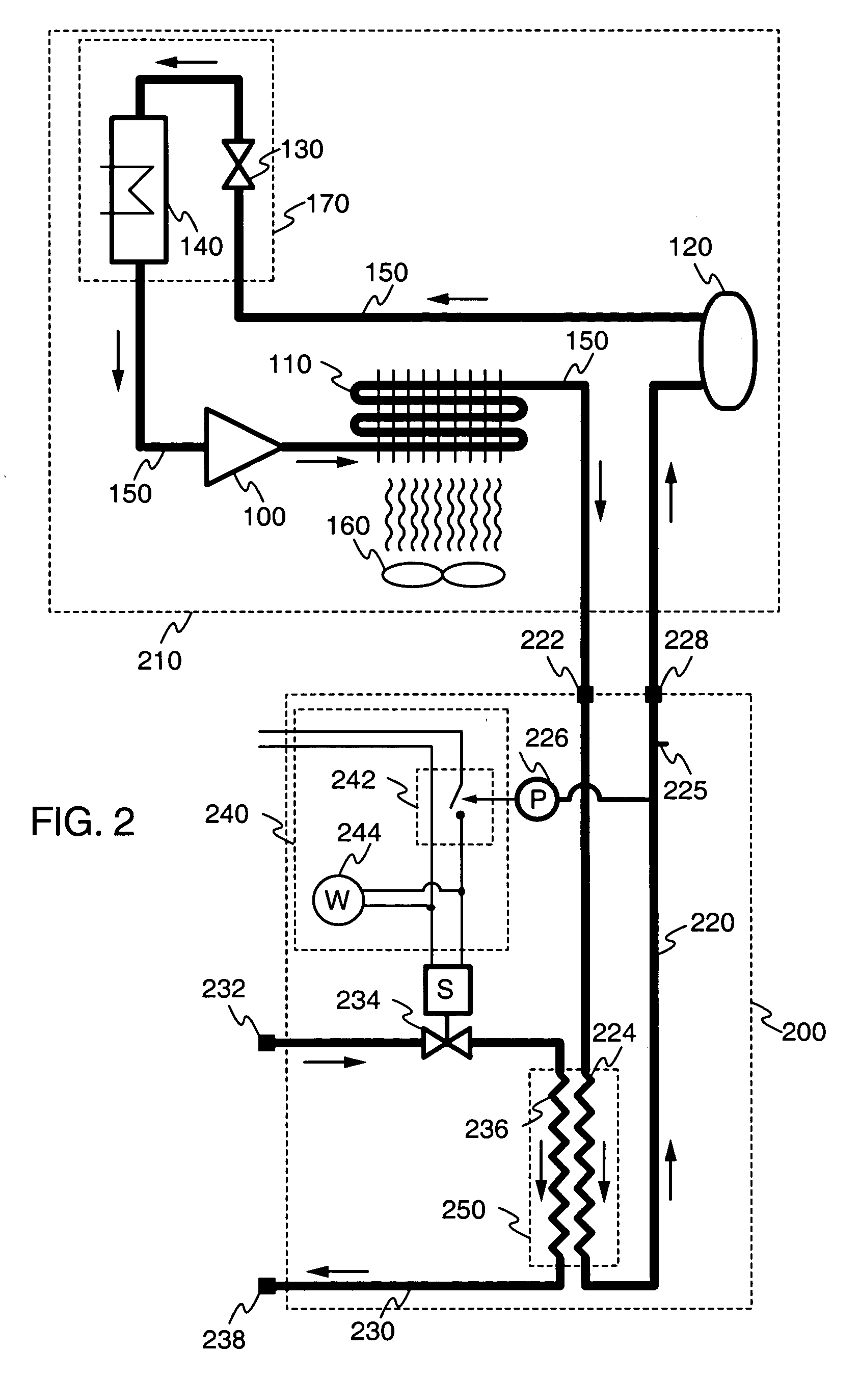 Adaptive auxiliary condensing device and method