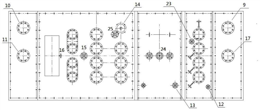 Hot area structure of MW-level solid oxide fuel cell power generation system and operation method of hot area structure