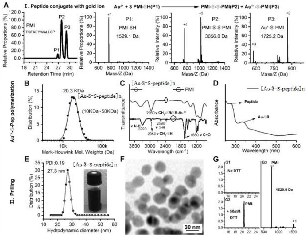 Polypeptide nano hybrid as well as preparation method and application thereof