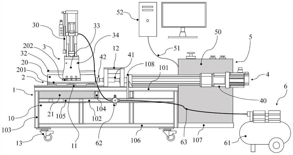 Large interface shearing equipment and implementation method thereof