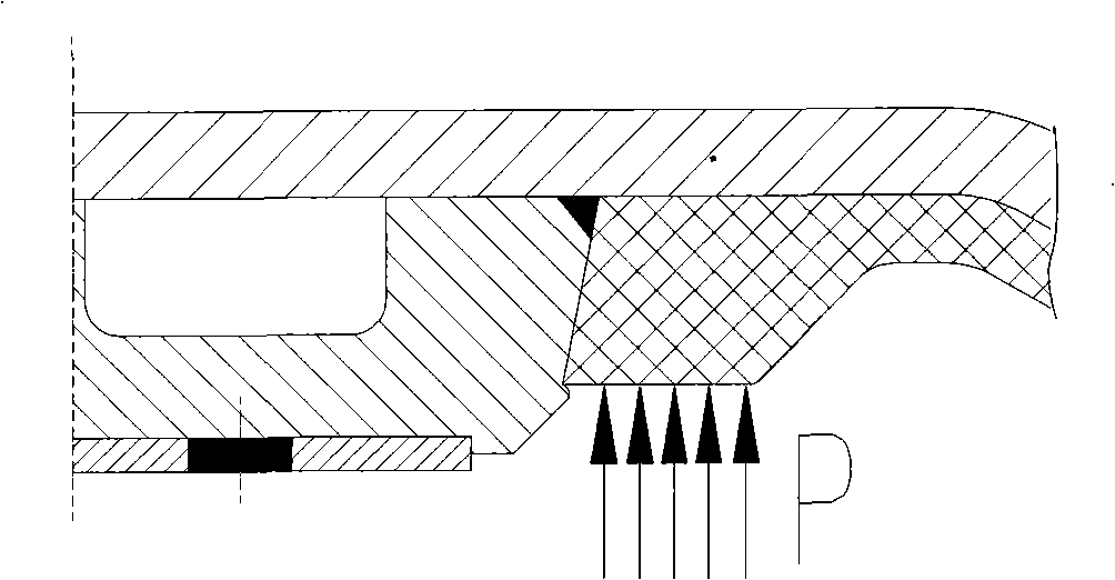 Sub-mouth sealing mode and device of air spring