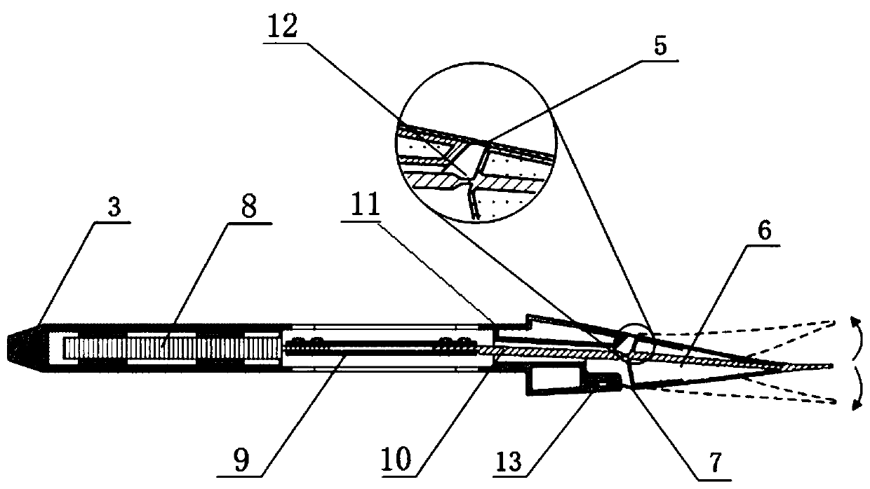 Helicopter rotor blade based on seamless trailing edge flap mechanism