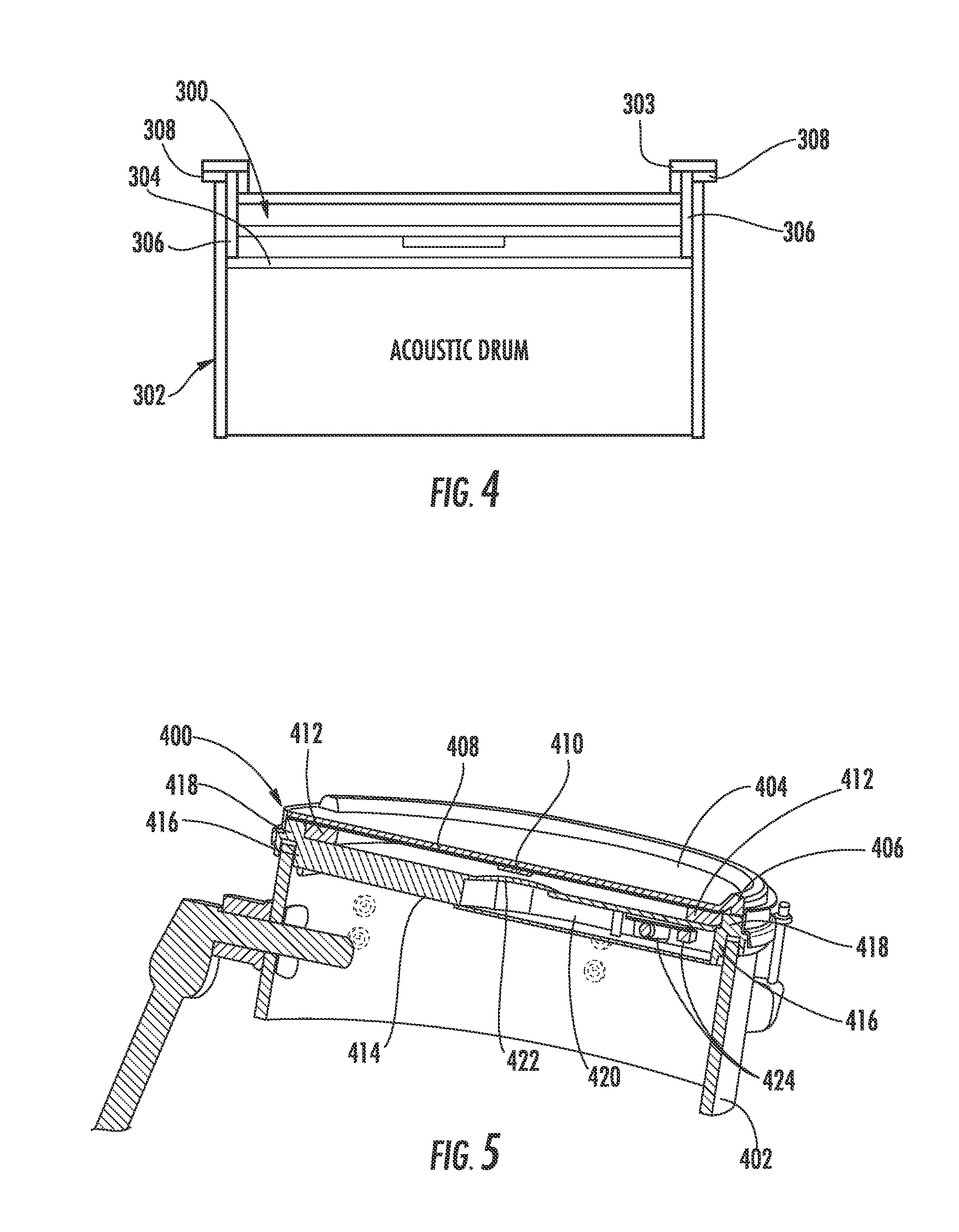 Removable electronic drum head for an acoustic drum