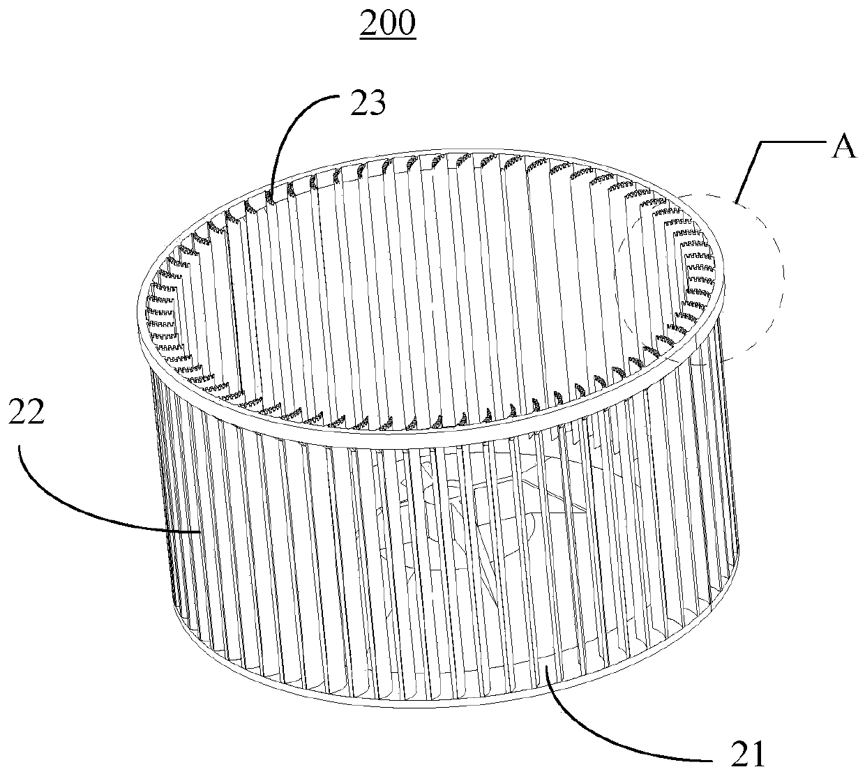 Centrifugal fan blade assembly and air conditioner