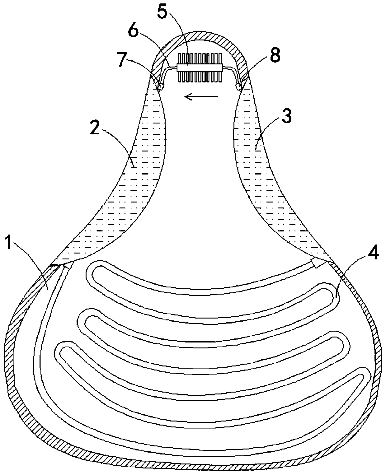 A heat-dissipating bicycle seat cushion