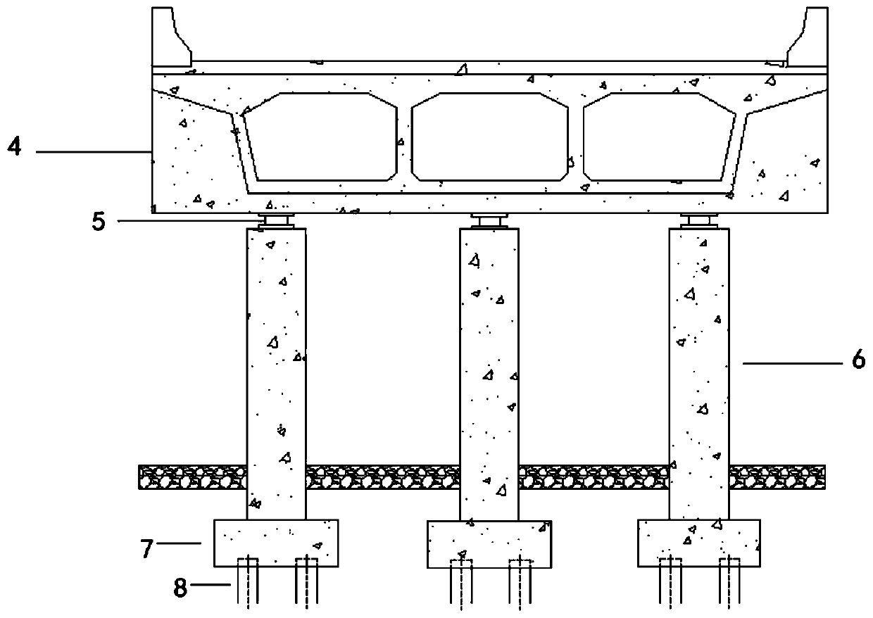 Seamless anti-seismic abutment with separation type butt strap