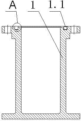 Oil-resistant sealing tank device for rubber test and manufacture method of oil-resistant sealing tank device