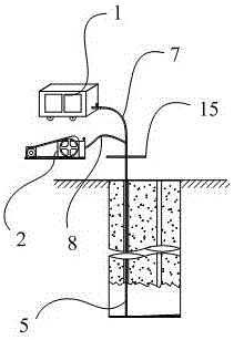 Sediment removal and grouting device and sediment removal and grouting method adopting device