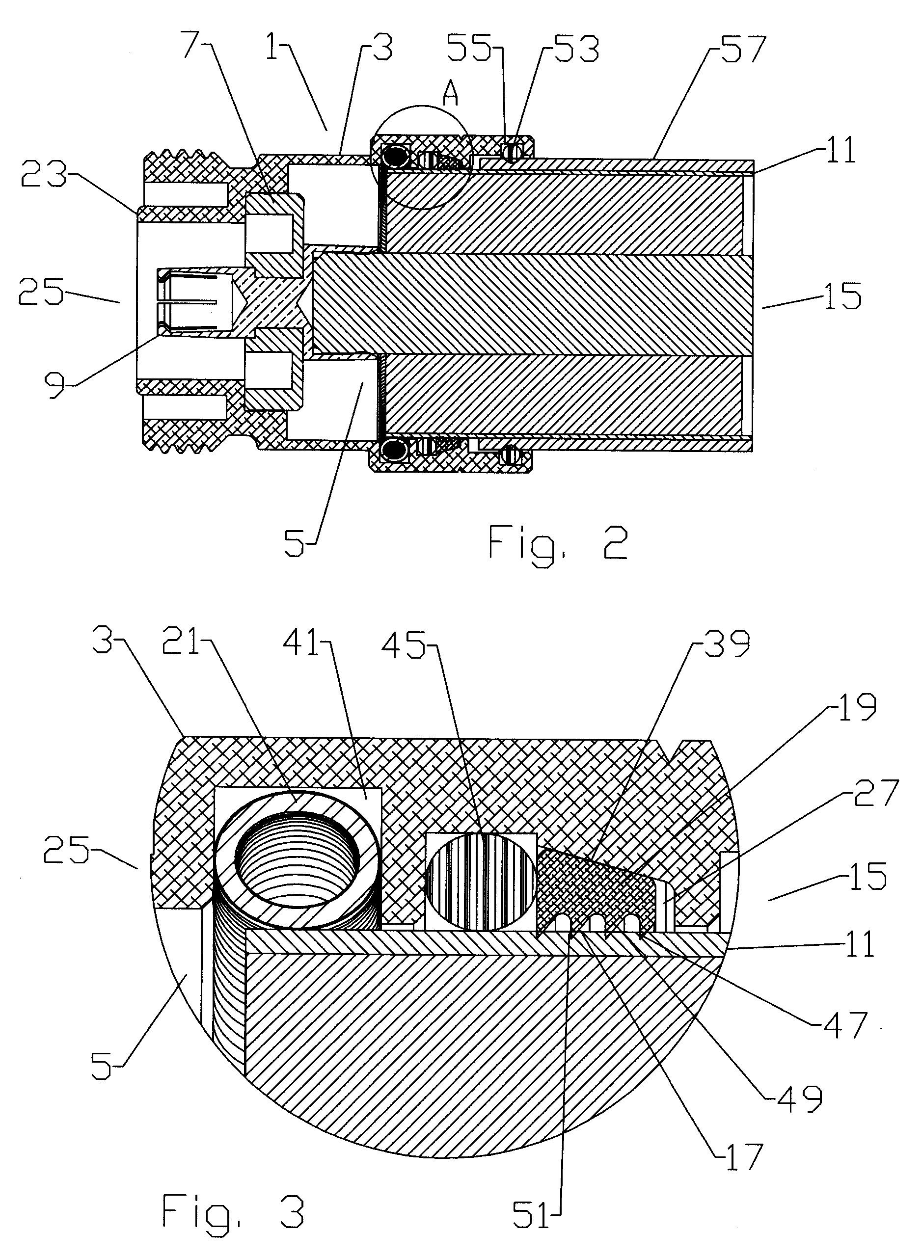 Coaxial connector for cable with a solid outer conductor