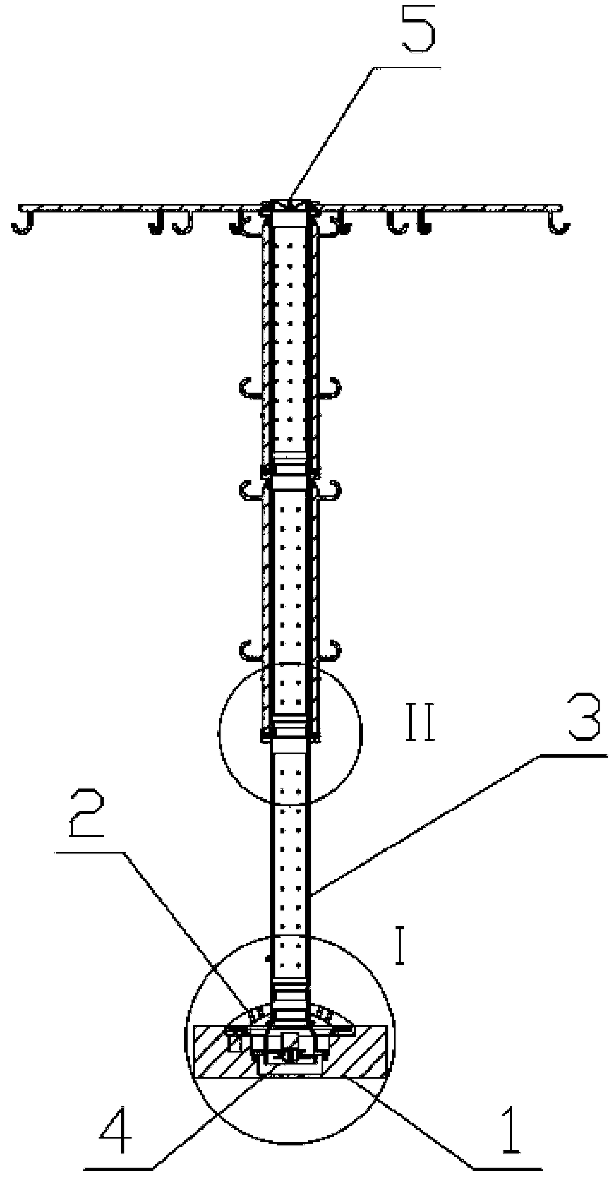 Indoor rotatable clothes airing device