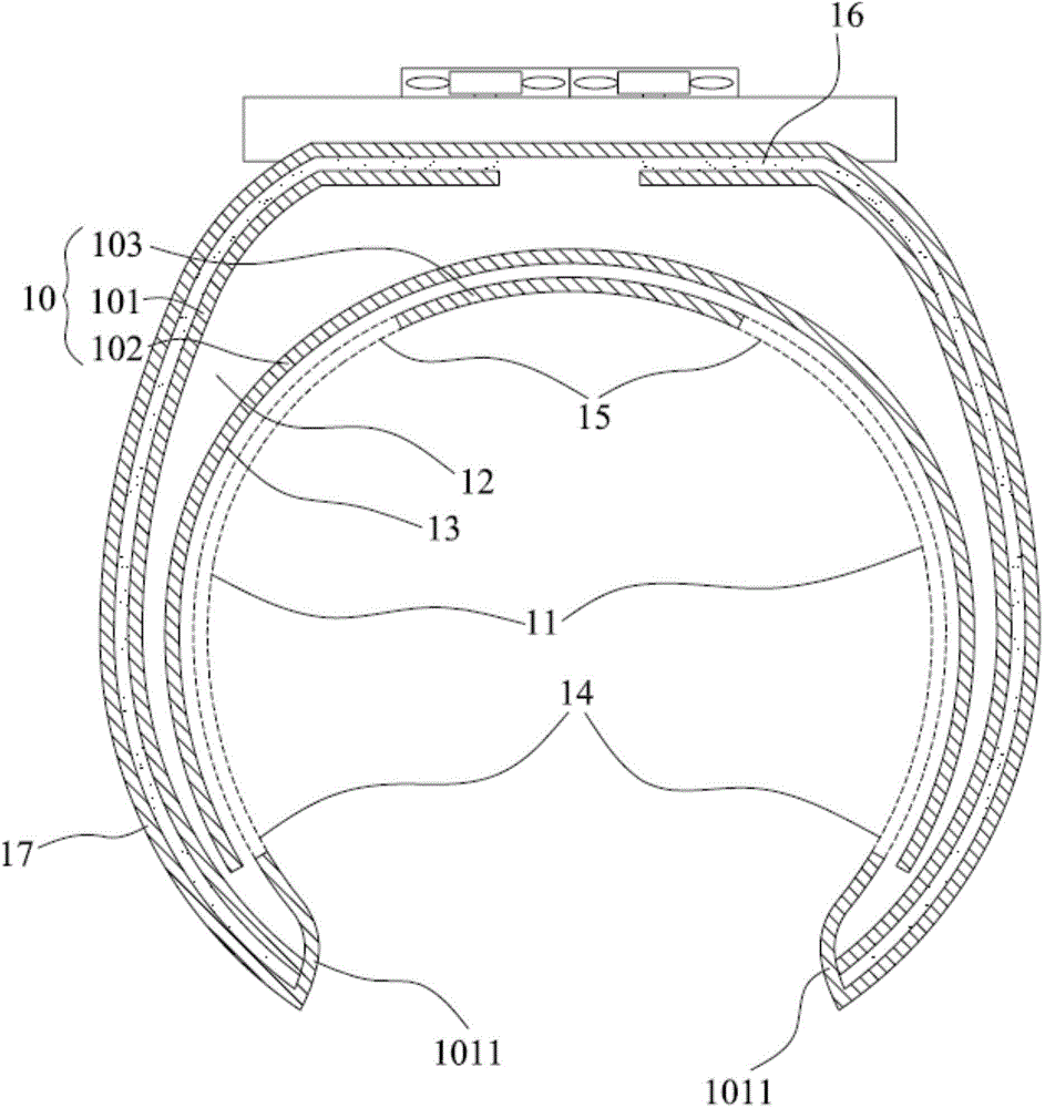 Gas backflow structure and air conditioner device with same