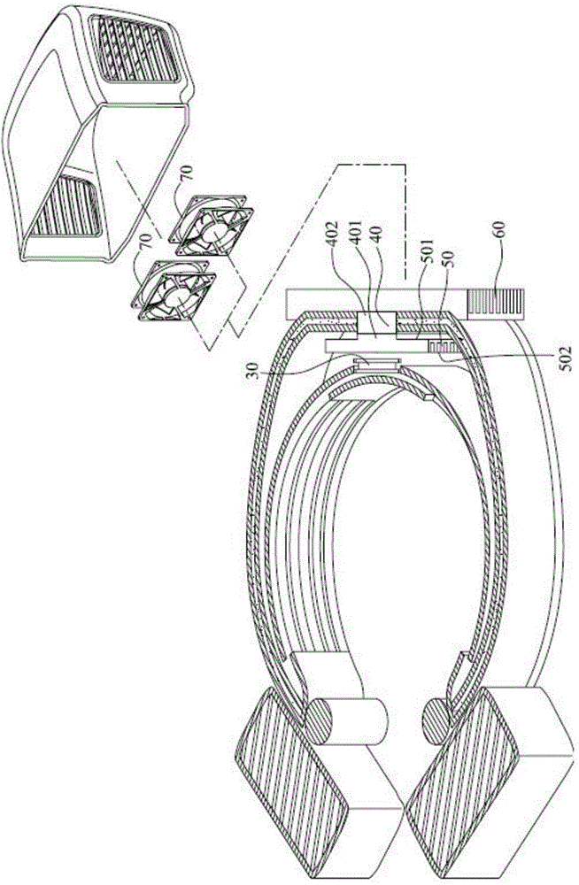 Gas backflow structure and air conditioner device with same