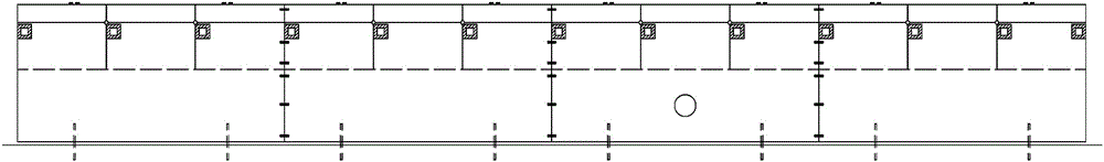 Inverted-convex overall central drainage ditch device in highway tunnel