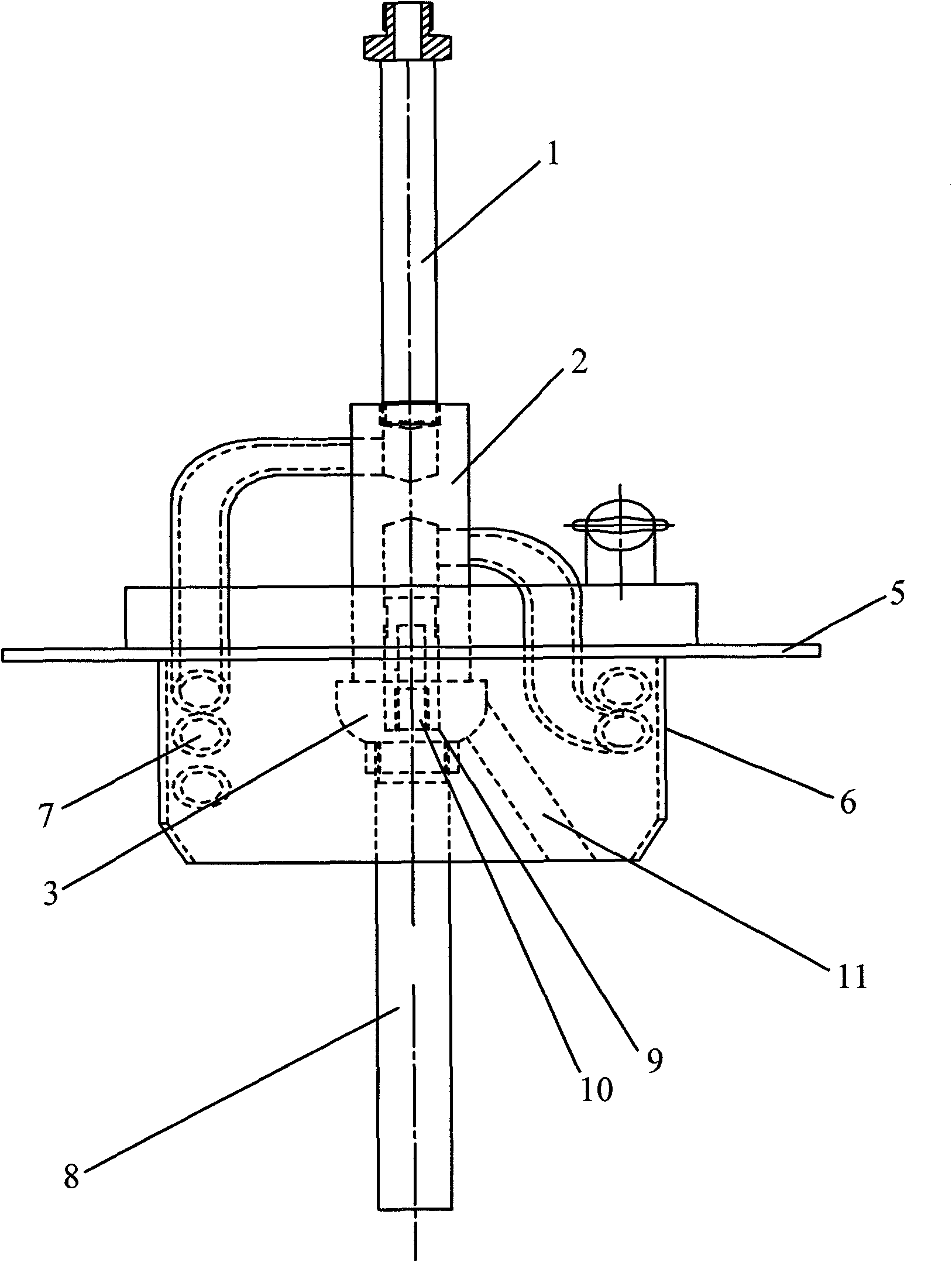 Injector gas fume preheating efficient combustor