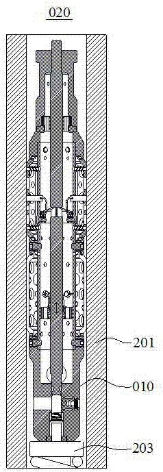 Fluid separating device, shaft structure and method for producing petroleum or natural gas