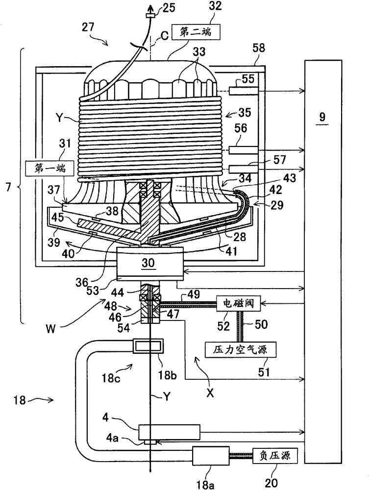 Yarn winding device