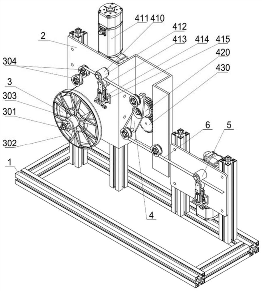 A carbon fiber prepreg tow swing rod type segmented small tension conveying method and device