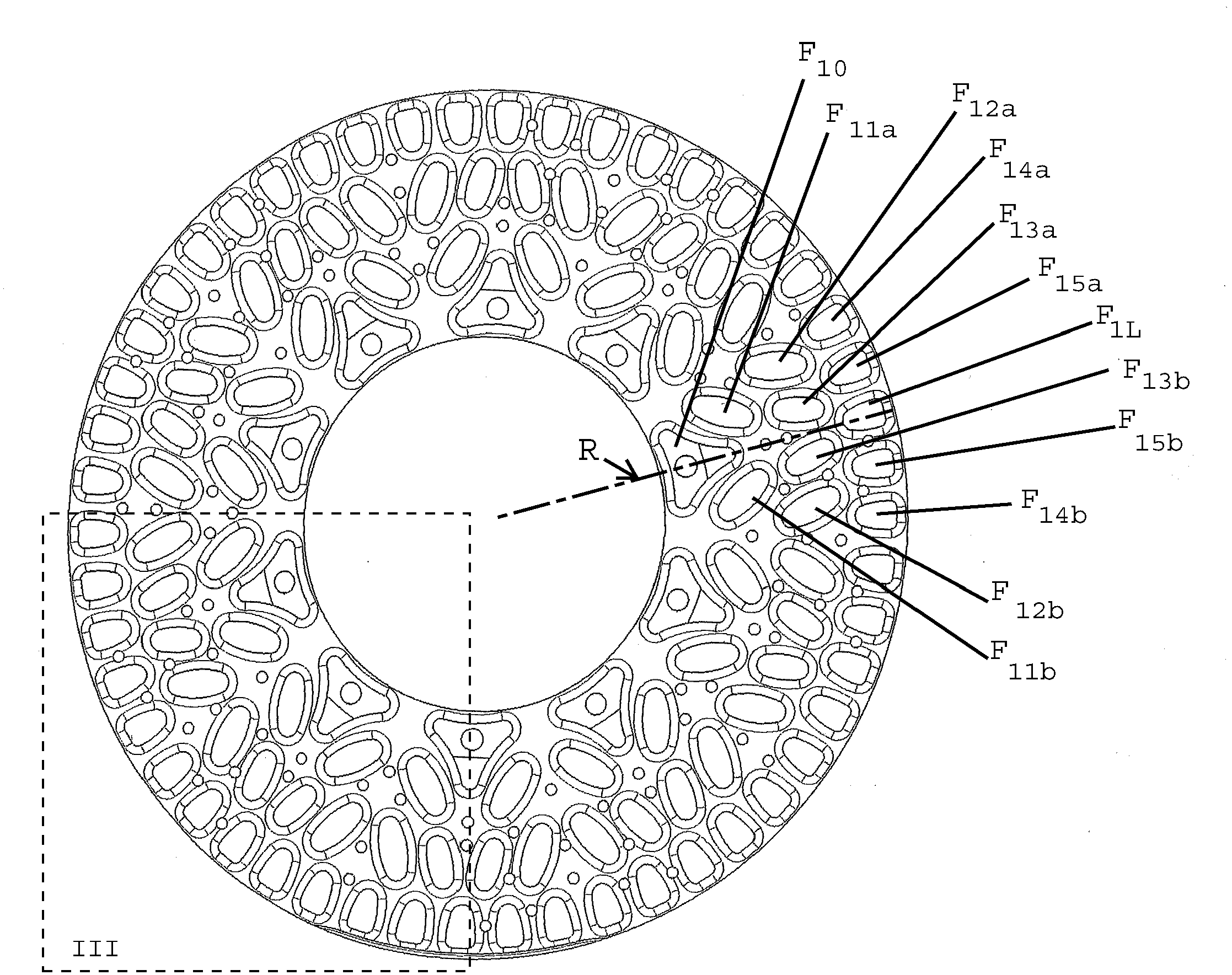 Internally ventilated brake disk rotor