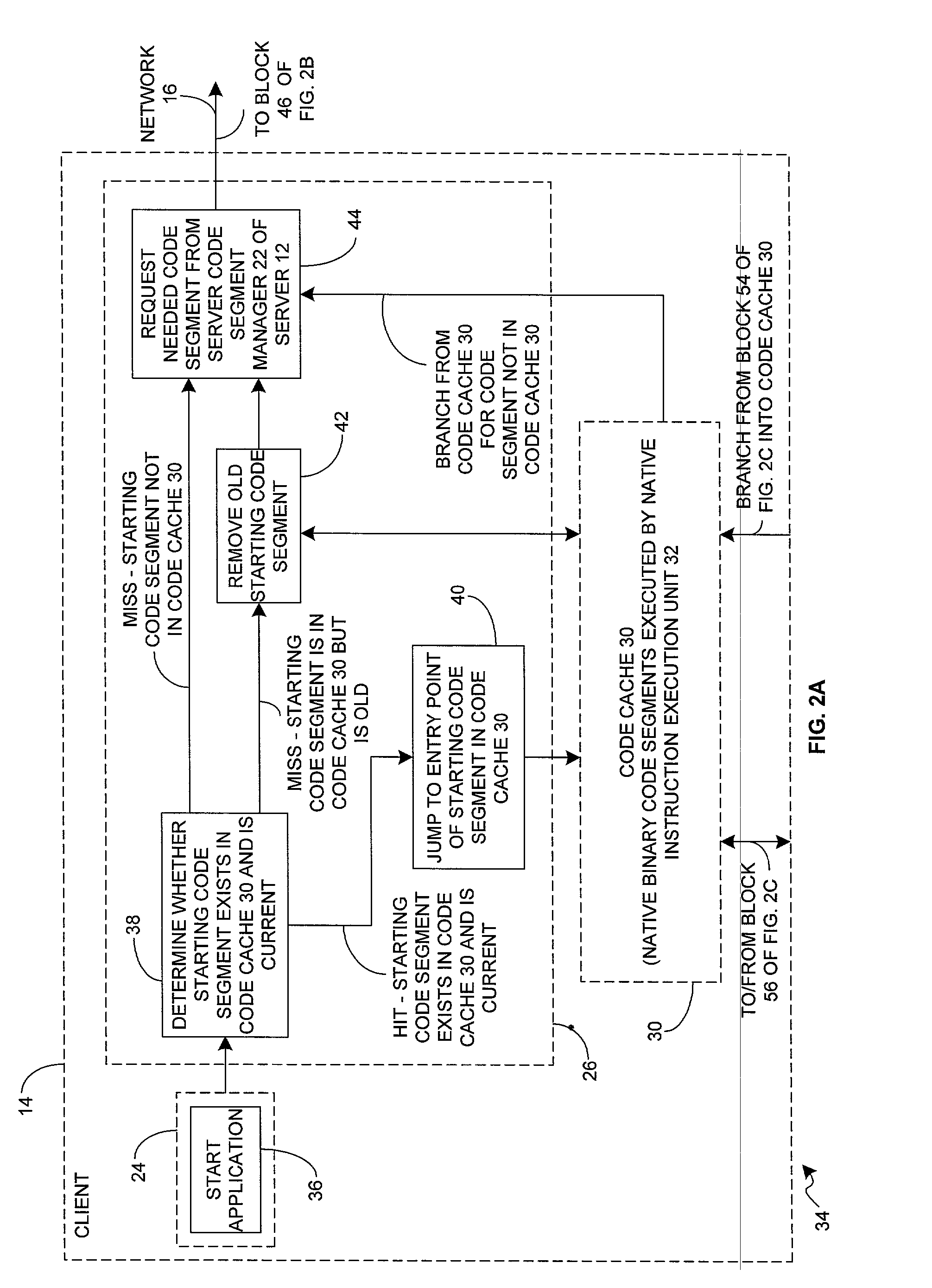 Networked client-server architecture for transparently transforming and executing applications