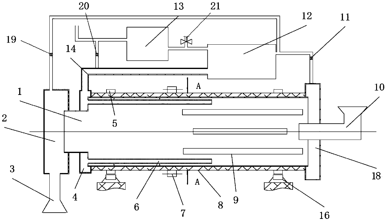 Continuous carbonization furnace