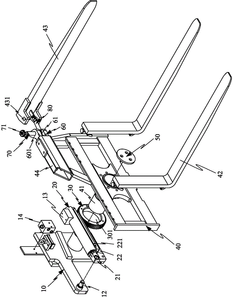 Rotating type box overturning device