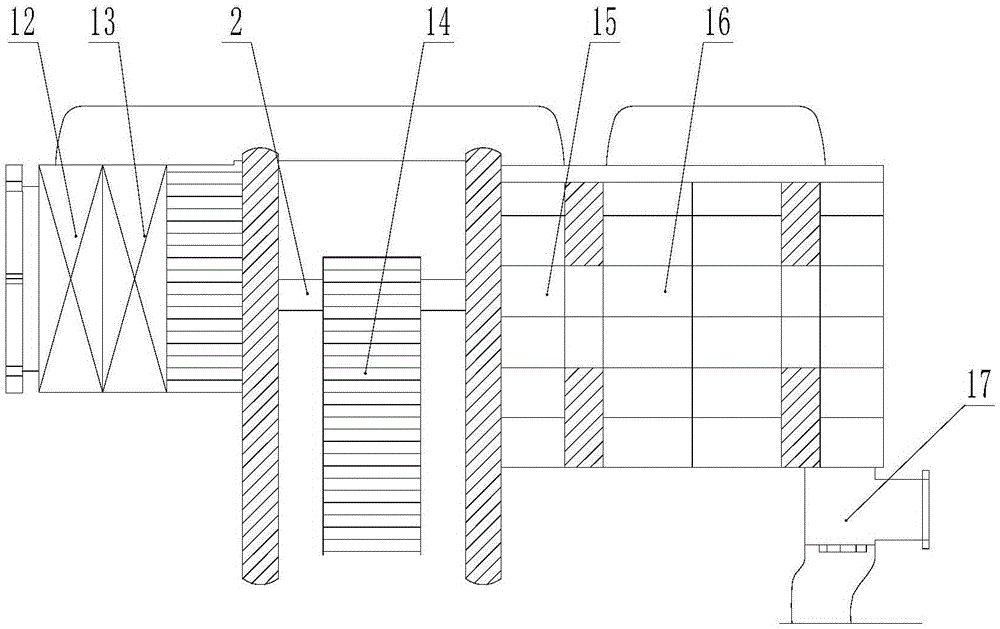 Turbofan dry vacuum pump