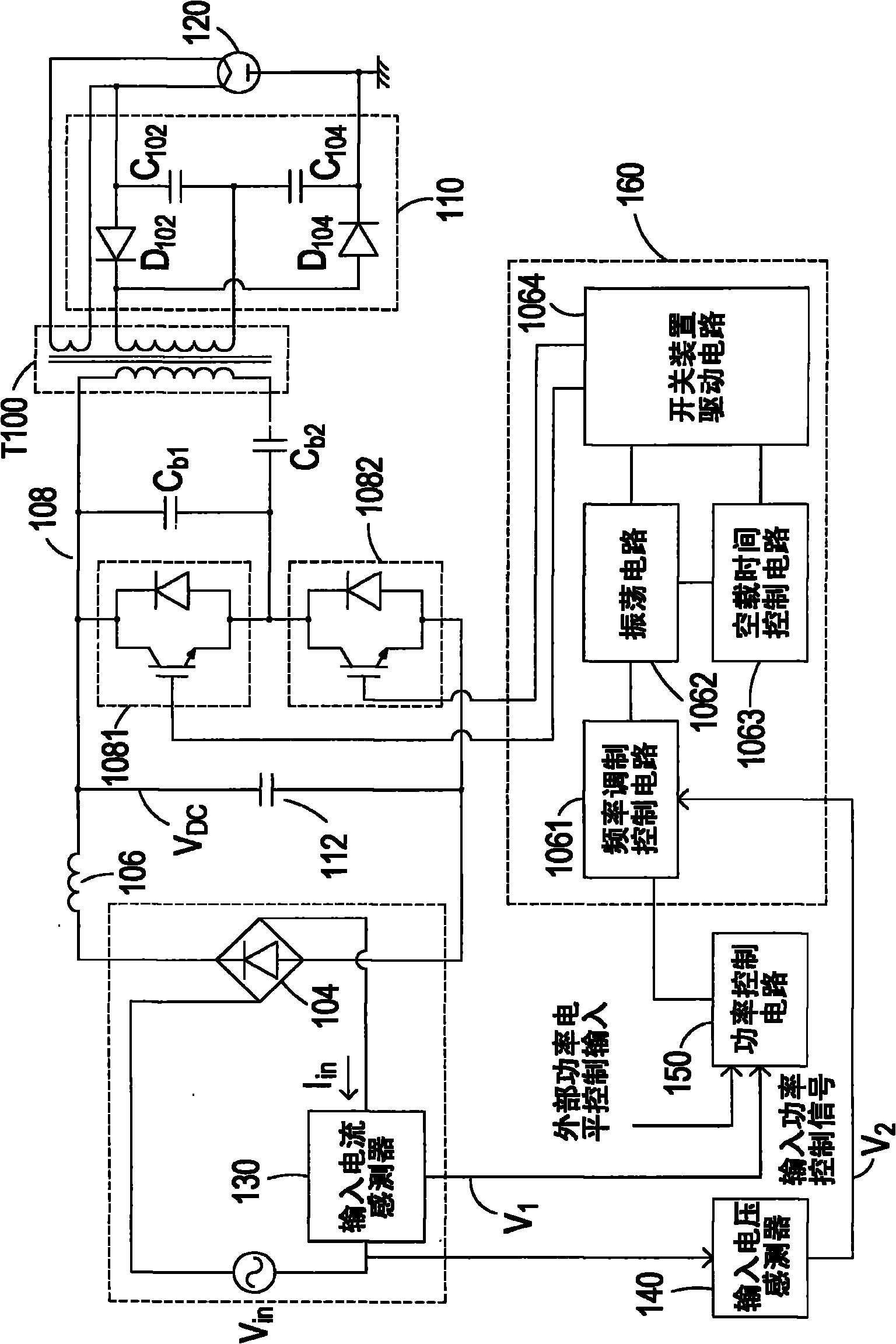 Alternating-current to direct-current converter and control circuit thereof