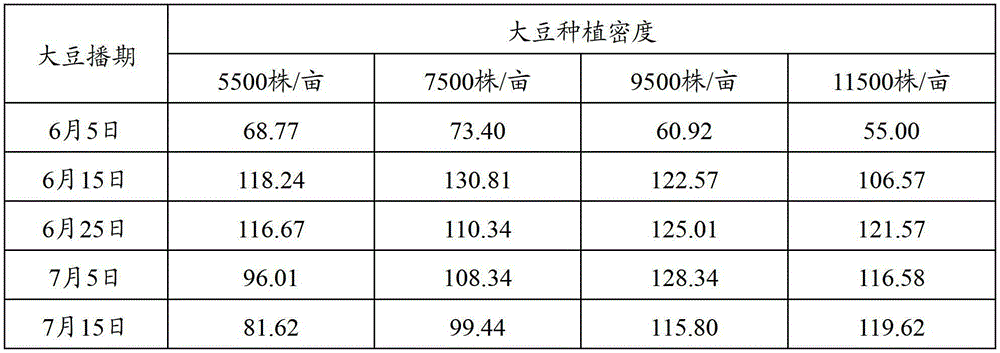 Harmonious seeding time/density cultivation method for corn-soybean strip relay intercrops